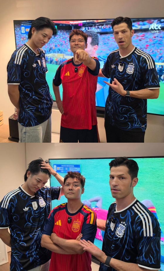 (왼쪽부터) 타쿠야, 전현무, 알베르토 /사진=전현무 SNS