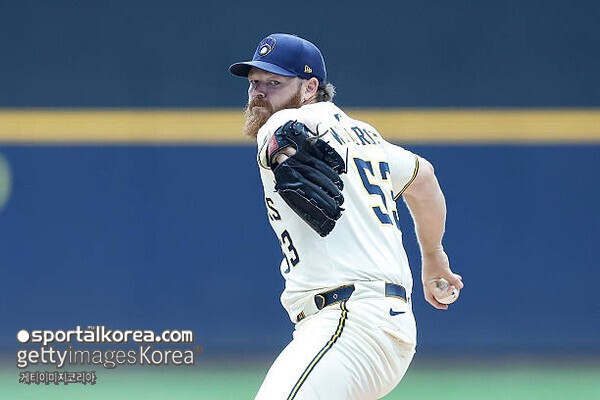 밀워키 브루어스 선발 투수 브랜든 우드러프. (사진=게티이미지코리아)
