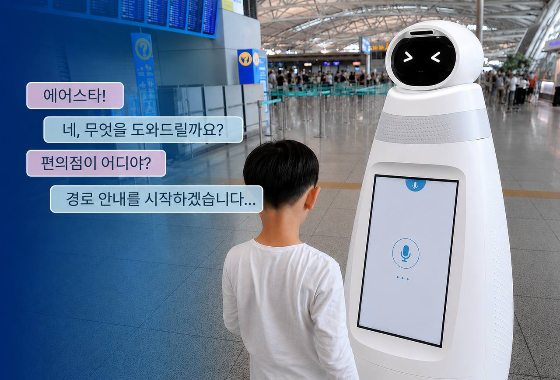 [사진자료] 셀바스AI, 인천공항 안내로봇에 AI 음성 ‘셀바스 트리거’ 탑재