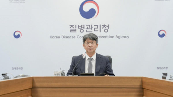 임승관 질병관리청장이 8일 제9차 호흡기 감염병 관계부처 합동대책반 회의에서 발언하고 있다. /사진제공=질병관리청